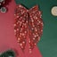 3PCS Christmas Hair Bows for Women Girls, Red Green Tassel Hair Ribbon Bowk Carousel 3