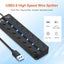 PC Multiport Adapter with 7 USB Ports, High-Speed ??3.0 USB Hub for Laptop/ Carousel 6