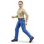 Bruder Bworld 10cm Brown-Haired Woman In Blue Jeans 1:16 Action Figurine 4+ Toy Carousel 4