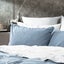Renee Taylor Essentials 65cm European Pillowcase VT Stone Washed Reversible Blue Carousel 2