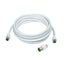 Sansai 10m M to Male Antenna Flylead TV Coaxial Cable w Female Adaptor White Carousel 1