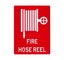 Fire Hose Reel 450x600mm Large Safety Sign Polypropylene Wall Door Mountable Carousel 1