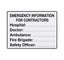 Emergency Information For Contractors 450x600mm Sign Polypropylene Mountable Carousel 1