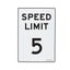 5km h Speed Limit 450x300mm Safety Sign Polypropylene Wall Door Mountable Carousel 1