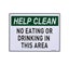 No Eating Or Drinking In This Area 200x300mm Safety Sign Polypropylene Mountable Carousel 1