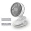 Sansai Portable USB Rechargeable Clip On Desktop Travel Desk Table Fan White Carousel 2