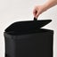 Sherwood Voyager Slim Laundry Hamper 40L Faux Linen 22x39x67cm Black Carousel 9
