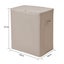 Sherwood Voyager 3-Section Laundry Hamper 120L Faux Linen 64x40x67cm Natural Carousel 15