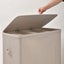 Sherwood Voyager 3-Section Laundry Hamper 120L Faux Linen 64x40x67cm Natural Carousel 16