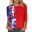 4th of July Shirts for Women Summer Casual 3/4 Length Sleeve Independence D Carousel 2