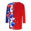 4th of July Shirts for Women Summer Casual 3/4 Length Sleeve Independence D Carousel 5
