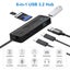 USB C Hub 6 in 1 Adapter with 2 USB 3.2 & 2 USB-C SD/TF Card Reader for Lap Carousel 2