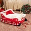 Christmas Sleigh Dog Bed, Funny Santa Sleigh Pet Warm Bed, Removable & Wash Carousel 2