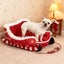 Christmas Sleigh Dog Bed, Funny Santa Sleigh Pet Warm Bed, Removable & Wash Carousel 4
