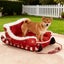 Christmas Sleigh Dog Bed, Funny Santa Sleigh Pet Warm Bed, Removable & Wash Carousel 5