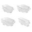 Refrigerator Organizer Bins, 2-Pieces Clear Plastic Bins for Refrigerator, Carousel 2