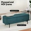Artiss Velvet Storage Ottoman With Box Green 140 Centimetre Home Furniture Carousel 3