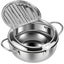 Deep Fryer Pot, 2.2L Stainless Steel Deep Frying Pot with with Strainer Bas Carousel 1