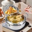 Deep Fryer Pot, 2.2L Stainless Steel Deep Frying Pot with with Strainer Bas Carousel 2