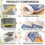 Elosung Blue And White Extreme Heat Resistant Bbq Gloves Cut Oven Mitts With Non Carousel 2