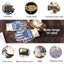 Elosung Blue And White Extreme Heat Resistant Bbq Gloves Cut Oven Mitts With Non Carousel 3