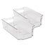 Refrigerator Organizer Bins, 2-Pieces Clear Plastic Bins for Refrigerator, Carousel 1