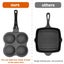 Pancake Pan Non-Stick Fried Egg Pan 4 Holes Frying Pan Pancakes Maker with Carousel 7