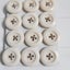 White almost off white sewing vintage retro buttons scrapbooking crafting toys Carousel 1