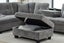 NEBULA Pro Sectional Sofa w/ Ottoman & USB Port (Misty Grey) Chaise Facing Right Carousel 2