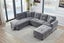 NEBULA Pro Sectional Sofa w/ Ottoman & USB Port (Misty Grey) Chaise Facing Right Carousel 5