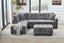 NEBULA Pro Sectional Sofa w/ Ottoman & USB Port (Misty Grey) Chaise Facing Right Carousel 9