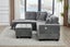 NEBULA Pro Sectional Sofa w/ Ottoman & USB Port (Misty Grey) Chaise Facing Right Carousel 10
