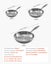 Vevor Tri-Ply Stainless Steel Frying Pan, 3 Piece (240, 280, 320 Mm), Cooking Sk Carousel 2