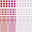 12 Sheet Heart Gem Stickers, 4 Color Flat Back Self Adhesive Heart Rhinesto Carousel 2