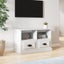 Vida Xl Tv Cabinet White 80X35x50 Cm Engineered Wood Carousel 7