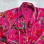 Paradise Hot Pink Velvet Kimono Robe by Floressents Carousel 2