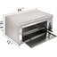 Salamander Broiler Cheese Melter 2000W Toaster Oven Grill w/ Heating Tube Carousel 8