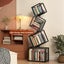 Geometric Stacking Bookshelf 183cm Tall Modern Storage Rack 5-Tier Carousel 6