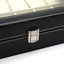 12 Slot Leather Watch Box Display Case Organizer with Framed Glass Lid Eleg Carousel 2