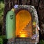 New Miniature Fairy Garden Solar LED Stone Door Sale Sale Carousel 5