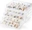 Acrylic Jewelry Storage Box Earring Holder with 5 Drawers, 120 Grids Jewelr Carousel 3