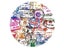 10/30/50PCS Mixed Transparent Postmark Stickers DIY Skateboard Fridge Guitar Carousel 4