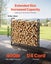 Vevor Firewood Rack With Waterproof Cover, 1.22M Outdoor Holder, 1/4 Cord Storag Carousel 3