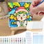34pcs Mini Canvas and Easel Set with Acrylic Paint Palettes Paintbrushes Crea Carousel 1