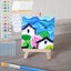 34pcs Mini Canvas and Easel Set with Acrylic Paint Palettes Paintbrushes Crea Carousel 9