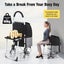 Shopping Cart Folding Trolley Dolly Market Luggage Storage Basket Bag Carousel 9