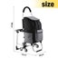 Shopping Cart Folding Trolley Dolly Market Luggage Storage Basket Bag Carousel 11