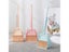 1 Set Mini Children Broom Dustpan Cartoon Flexible Bristles Kids Pretend Play Carousel 4