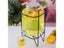 Beverage Bucket With Fauct 4L Glass Jar Party Juice Dispenser Glass Drink Carousel 3