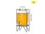 Beverage Bucket With Fauct 4L Glass Jar Party Juice Dispenser Glass Drink Carousel 6